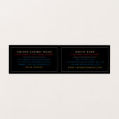 Sleufmachine, Casino Manager gedetailleerd Visitekaartje (Binnenkant ongevouwen)