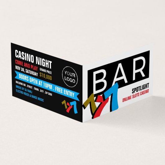 Sleufmachine, Casino Manager gedetailleerd Visitekaartje (Buitenkant)