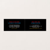 Sleufmachine, Casino Manager gedetailleerd Visitekaartje (Binnenkant ongevouwen)