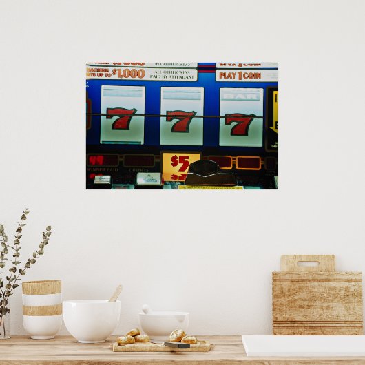 Sleufmachine in een casino poster (Keuken)