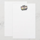 Sleufmachine kantelbaar pictogram briefpapier (Voorkant / Achterkant)