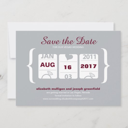 Sleufmachine Save the Date - Huwelijk Kaart (Voorkant)
