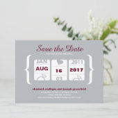 Sleufmachine Save the Date - Huwelijk Kaart (Staand voorkant)