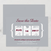 Sleufmachine Save the Date - Huwelijk Kaart (Voorkant / Achterkant)