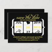 Sleufmachine Save the Date - Trouwen Aankondigingskaart (Voorkant / Achterkant)