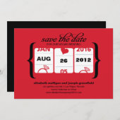 Sleufmachine Trouwdatum - Bruiloft Save The Date (Voorkant / Achterkant)