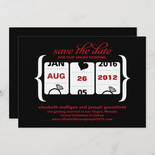 Sleufmachine Trouwdatum - Bruiloft Save The Date (Voorkant / Achterkant)