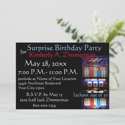 Sleufmachine verrassingsdag kaart (Staand voorkant)