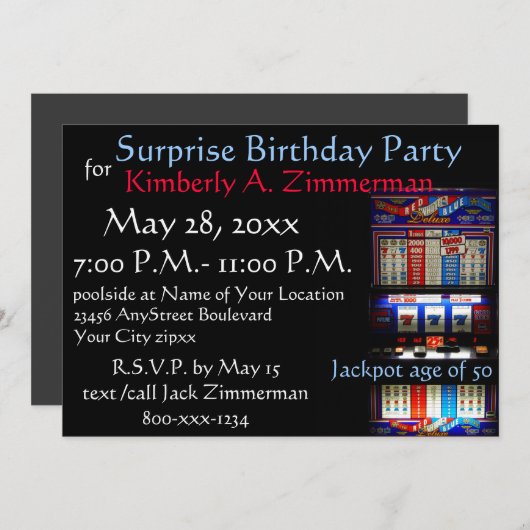 Sleufmachine verrassingsdag kaart (Voorkant / Achterkant)