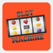 Sleufmachine Vierkante Sticker (Voorkant)