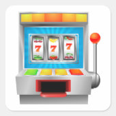 Sleufmachine Vierkante Sticker (Voorkant)