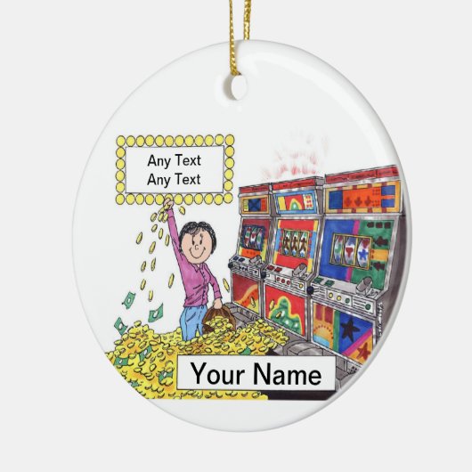 Sleufmachine - Vrouw Keramisch Ornament (Links)