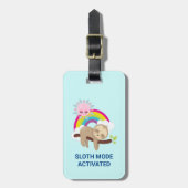 Sleufmodus geactiveerd Funny Illustratie Bagagelabel (Voorkant verticaal)