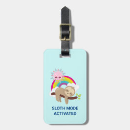 Sleufmodus geactiveerd Funny Illustratie Bagagelabel