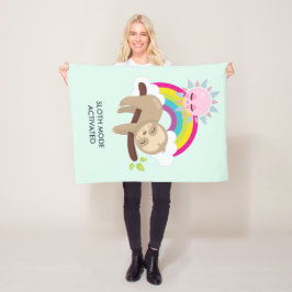 Sleufmodus geactiveerd Funny Illustratie Fleece Deken