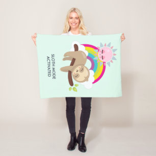 Sleufmodus geactiveerd Funny Illustratie Fleece Deken