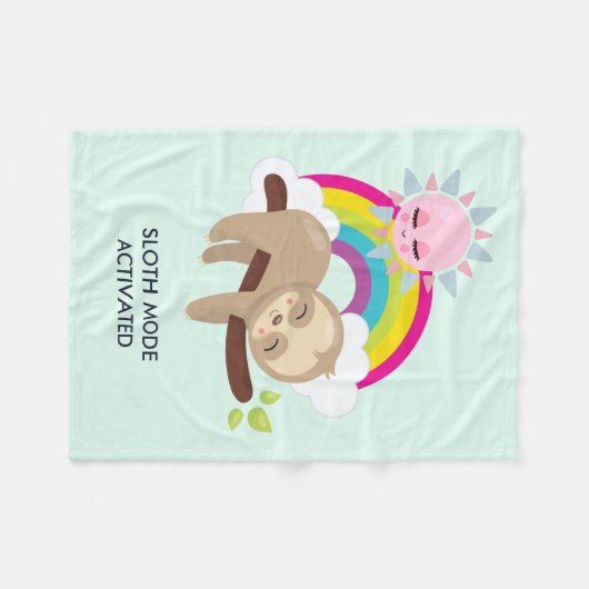 Sleufmodus geactiveerd Funny Illustratie Fleece Deken (Voorkant (Horizontaal))