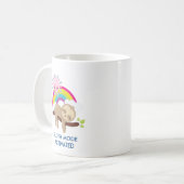 Sleufmodus geactiveerd Funny Illustratie Koffiemok (Voorkant links)