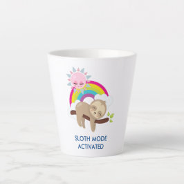 Sleufmodus geactiveerd Funny Illustratie Latte Mok