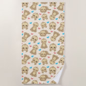 Sleufpatronen, klapsleuven, harten strandlaken (Voorkant)