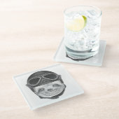 Sleufportret |  Helmet Glazen Onderzetter (Schuin)