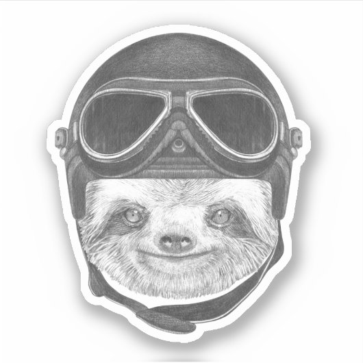 Sleufportret |  Helmet Sticker (Voorkant)