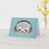 Sleufportret | Hoofdtelefoons dragen Kaart (Gele Bloem)