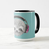 Sleufportret | Hoofdtelefoons dragen Mok (Voorkant rechts)