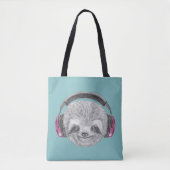 Sleufportret | Hoofdtelefoons dragen Tote Bag (Voorkant)