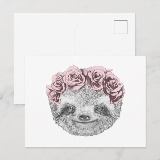 Sleufportret | Kop van Floral Briefkaart (Voorkant / Achterkant)