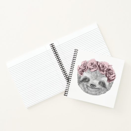 Sleufportret | Kop van Floral Notitieboek (Binnen)