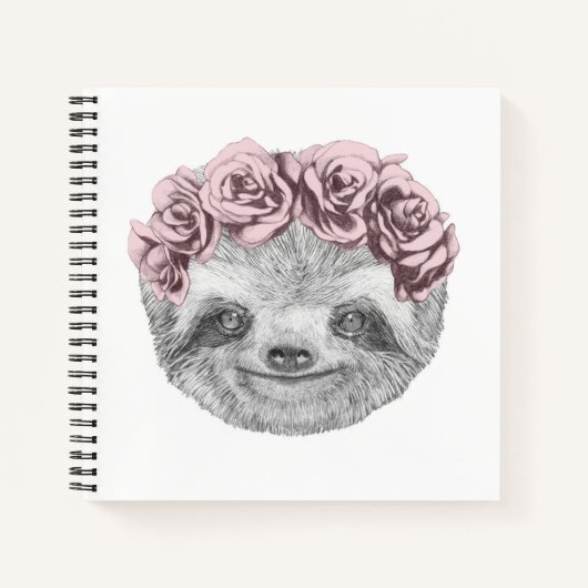 Sleufportret | Kop van Floral Notitieboek (Voorkant)