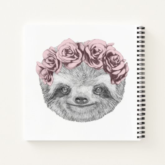 Sleufportret | Kop van Floral Notitieboek (Achterkant)