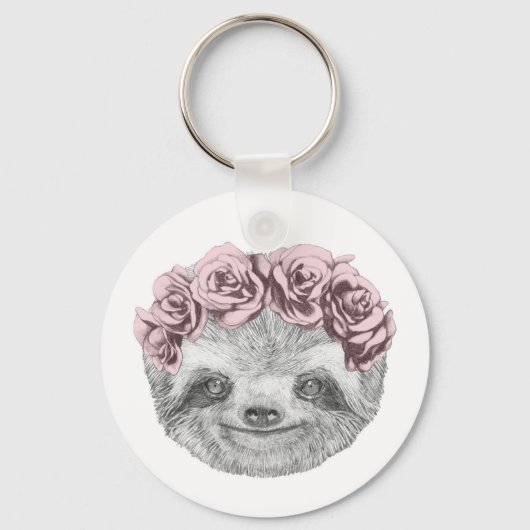 Sleufportret | Kop van Floral Sleutelhanger (Voorkant)