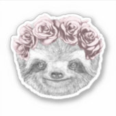 Sleufportret | Kop van Floral Sticker (Voorkant)