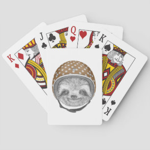 Sleufportret   Motorfiethelm Pokerkaarten