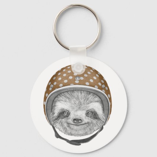 Sleufportret | Motorfiethelm Sleutelhanger (Voorkant)