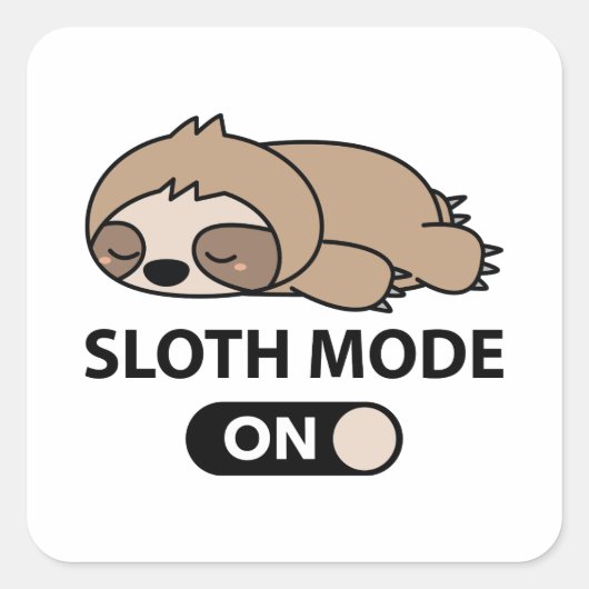 Sleufstand ingeschakeld vierkante sticker (Voorkant)