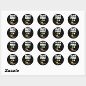 Sleufstand op slaapscherm ronde sticker (Vel)