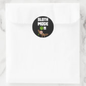Sleufstand op slaapscherm ronde sticker (Tas)