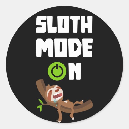 Sleufstand op slaapscherm ronde sticker (Voorkant)