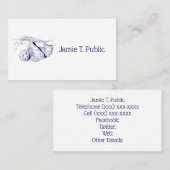 Sleuftreklichtfoto #1 Blauw Visitekaartje (Voorkant / Achterkant)