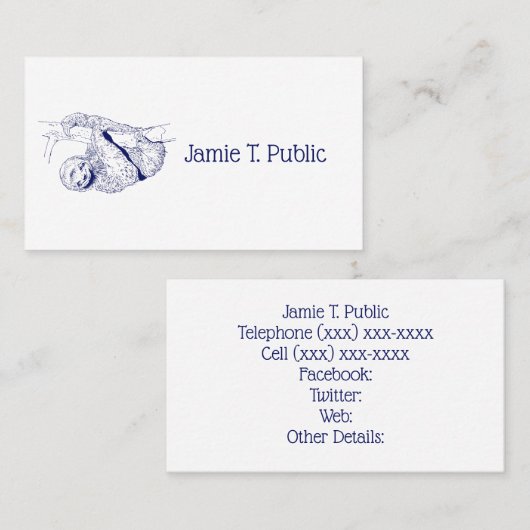 Sleuftreklichtfoto #1 Blauw Visitekaartje (Voorkant / Achterkant)