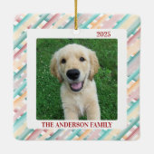 Sleupserie kerstWaterverf Foto Keramisch Ornament (Achterkant)