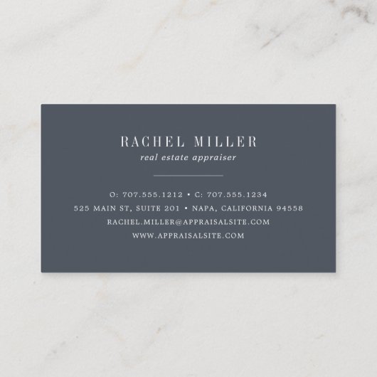  sleutel | Beoordeling van onroerend goed Visitekaartje (Achterkant)