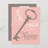 sleutel bewegende Briefkaarten (Voorkant / Achterkant)