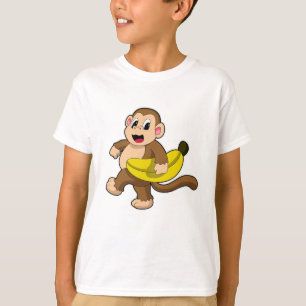 Sleutel bij het runnen met bananen t-shirt