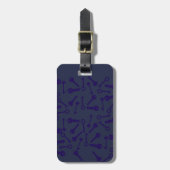Sleutel Blauw Patroon Product Bagagelabel (Voorkant verticaal)