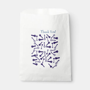 Sleutel Blauw Patroon Product Bedankzakje