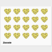 Sleutel Blauw Patroon Product Hart Sticker (Vel)